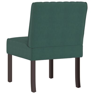 vidaXL Slipper Chair Dark Green Velvet