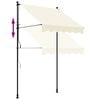 vidaXL Retractable Awning Cream, Anthracite