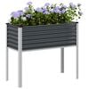 vidaXL Garden Planter Anthracite Steel 39.4 x 16.1 x 35.4 in Durable