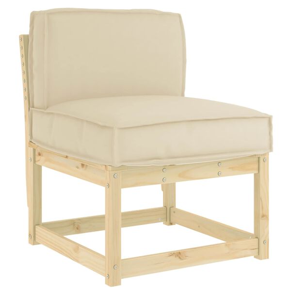 vidaXL Pallet Cushion for Backrest Beige 23.6" x 15.7" x 4.7