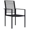vidaXL Dining Set Black Glass Large Seats Many Garden Dining Set
