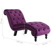 vidaXL Chaise Lounge Purple Velvet 57.1 x 20.5 x 30.3 in