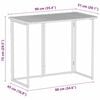 vidaXL Garden Table Brown PE Rattan, Powder-Coated Steel Compact
