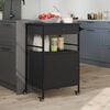 vidaXL Kitchen Trolley Black 22"x16.9"x35.2" Engineered Wood