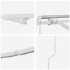 vidaXL Awning with Manual White 137.80" x 98.43" Metal