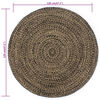 vidaXL Area Rug Black and Natural Jute and Cotton 47.2 in Durable