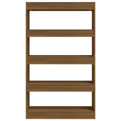 vidaXL Book Cabinet/Room Divider Brown Oak 31.5"x11.8"x53.1" Engineered Wood