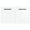 vidaXL Wall Cabinet High gloss white Engineered wood Medium Wall Cabinet