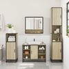 vidaXL Bathroom Furniture Set Sonoma Oak Engineered Wood, Metal, Glass