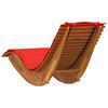 vidaXL Rocking Sun Lounger with Cushion Solid Wood Acacia