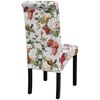 vidaXL Dining Chair Set of 6 Multicolor Polyester Standard Sturdy