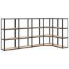 vidaXL 4-Layer Shelves 5 pcs Anthracite Steel&Engineered Wood