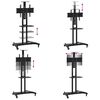 vidaXL TV Stand on Wheels 32-70 Inch Screen Max VESA 23.62x15.75" 132.3 lb