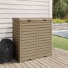 vidaXL Outdoor Garbage Bin Light Brown 30.7"x16.1"x33.9" Polypropylene