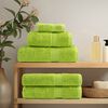 vidaXL Sauna Towel Set of 10 Green 100% Cotton 31.5 x 78.7 in