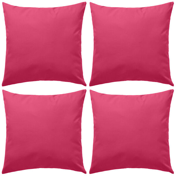 vidaXL Outdoor Pillow Set of 4 Pink Polyester fabric 18 x 18 in