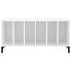 vidaXL Record Cabinet White Engineered wood, metal Medium Record Cabinet