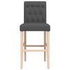 vidaXL Bar Chair Dark grey Solid rubber wood, fabric (100% polyester)