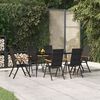 vidaXL Garden Dining Set Black and Brown