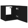 vidaXL TV Wall Cabinet Set of 2 Black Engineered wood Medium