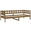 vidaXL Day Bed Honey Brown Solid Pine Wood Single