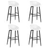 vidaXL Bar Set White MDF, PP, Metal 4ft table Ergonomic Bar Set