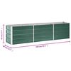 vidaXL Raised Bed Green Galvanized steel Large Raised Bed Rectangular
