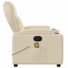 vidaXL Massage Recliner Chair Cream Fabric (100% polyester), metal, plywood