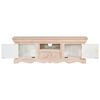 vidaXL TV Stand White Solid mango wood, engineered wood 47.2x11.8x15.7 in