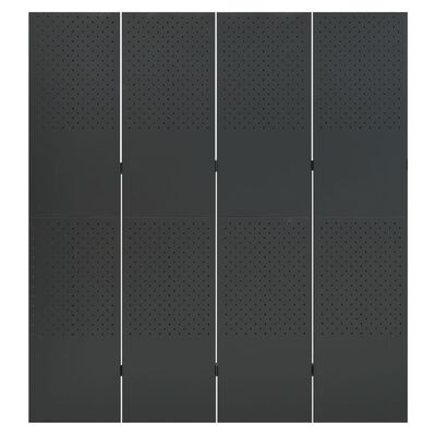 vidaXL 4-Panel Room Divider Anthracite 63"x70.9" Steel