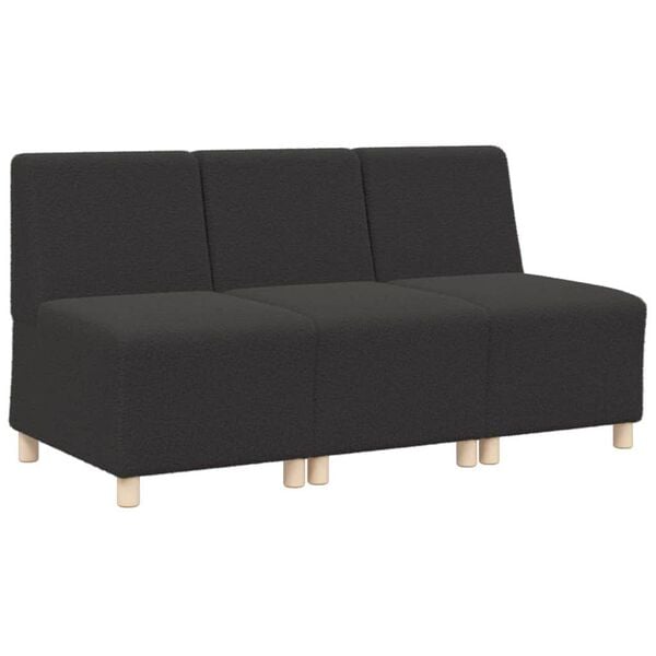 vidaXL Modular Sofa Unit Armless 3 pcs Dark Grey