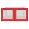vidaXL Baby Playpen with 2 Doors Red Oxford Fabric