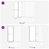 vidaXL Folding Shower Enclosure 2 Panels ESG 47.2"x55.1"