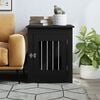 vidaXL Dog Crate Furniture Black Engineered wood and steel