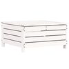 vidaXL Garden Footstool White Solid Pine Wood 24.4x25.0x12.6 in Modular