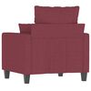 vidaXL Sofa Chair Wine Red Fabric: 100% polyester, Metal, Textilene, Foam