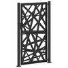 vidaXL Garden Gate Black 39.4x68.9" Steel Light Design