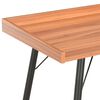 vidaXL Desk Black, Brown Engineered wood, Powder-coated steel Compact
