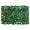 vidaXL Artificial Shrub Leaf Fence Set of 24 Green PE (Polyethylene)