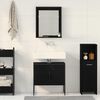 vidaXL Bathroom Furniture Set Wall-mounted 2 pcs Black Engineered wood