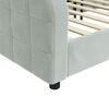 vidaXL Day Bed Light Grey Velvet, metal, solid wood, plywood Twin