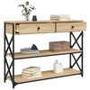 vidaXL Console Table Sonoma Oak Engineered Wood Narrow Adjustable Feet
