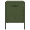 vidaXL Bedside Cabinet Set of 2 Olive Green Steel 14.2 x 15.4 x 19.9 in