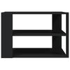 vidaXL Coffee Table Black Engineered wood Small Square Modern