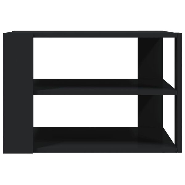 vidaXL Coffee Table Black Engineered wood Small Square Modern
