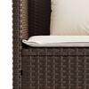 vidaXL Garden Bench Brown PE Rattan Standard Garden Bench Rectangular