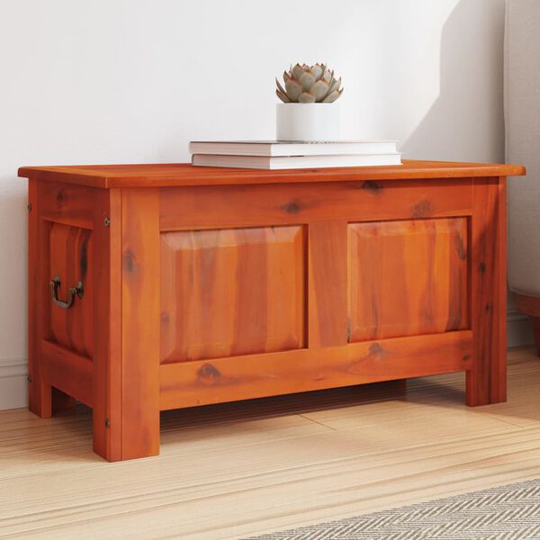 vidaXL Storage Chest Brown Solid acacia wood, engineered wood