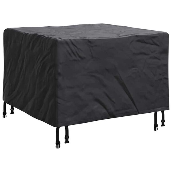 vidaXL Outdoor Furniture Cover Black 23.6" x 23.6" x 17.7" 210D fabric