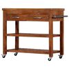 vidaXL Kitchen Trolley 39.4"x18.9"x35" Solid Wood Acacia