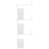 vidaXL Wall Corner Shelf White Engineered Wood 17.7 x 17.7 x 57.9 in